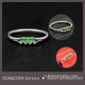 Sun màu xanh lá cây băng giá Jadeite nhẫn đính hôn